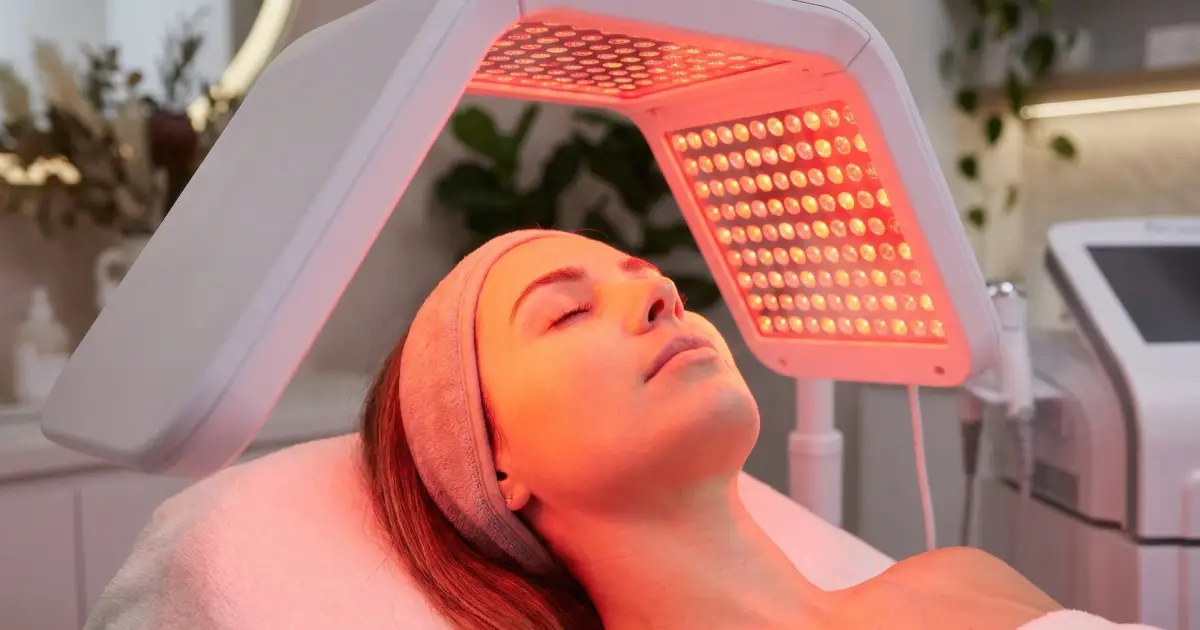 LED light therapy treatment for firmer, younger-looking skin